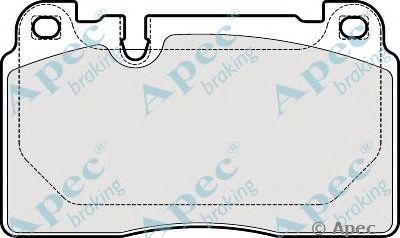 APEC BRAKING pad1936 -  Комплект тормозных колодок, дисковый тормоз
